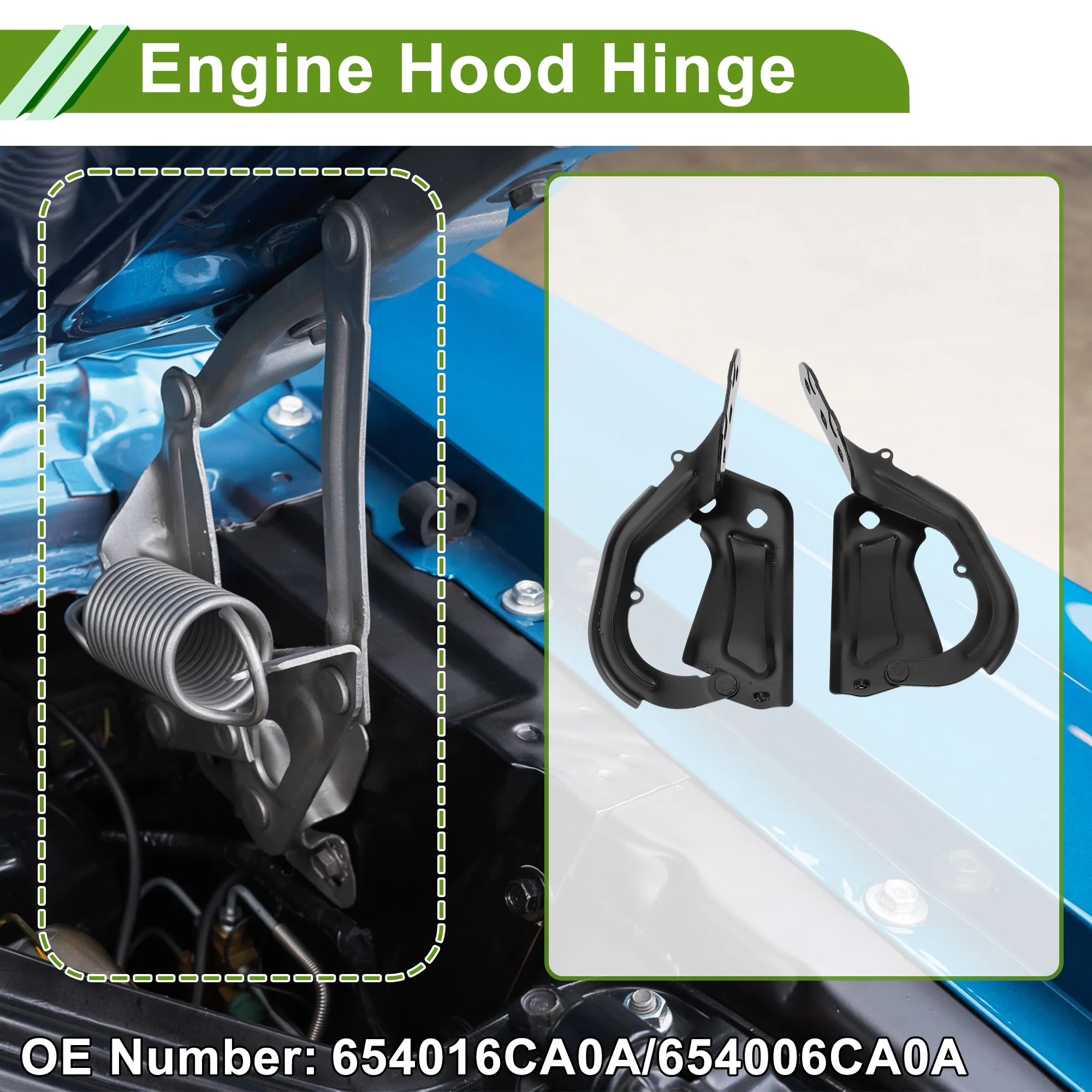 X Autohaux 1Pair Hood Hinges for Ford Focus 2012-2018 for Lincoln MKC 2015-2016 Front Bonnet Bracket No.BM5Z16797A/CP9Z16796A