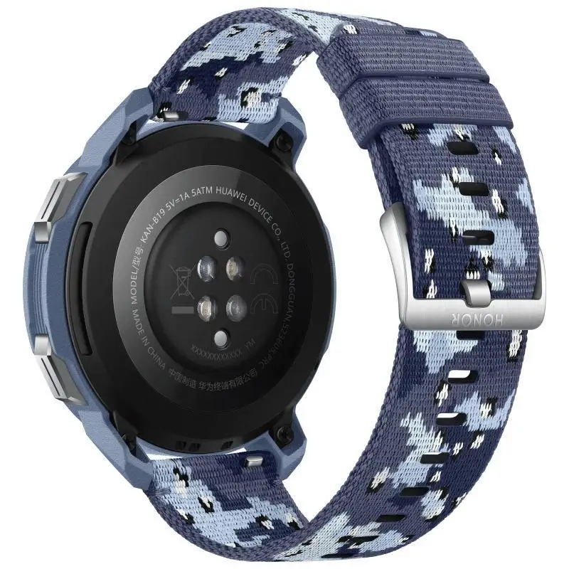 22mm Nylon Woven Watch Strap for Honor Watch GS pro Original Quick Rlease Wristband Camo Nylon Strap