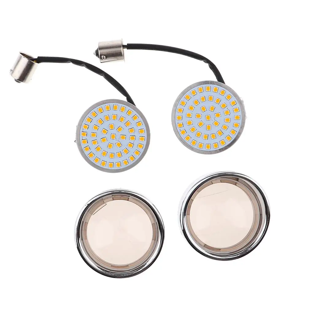 2 "-style 1156 LED bianco + ambra inserti di svolta luci per