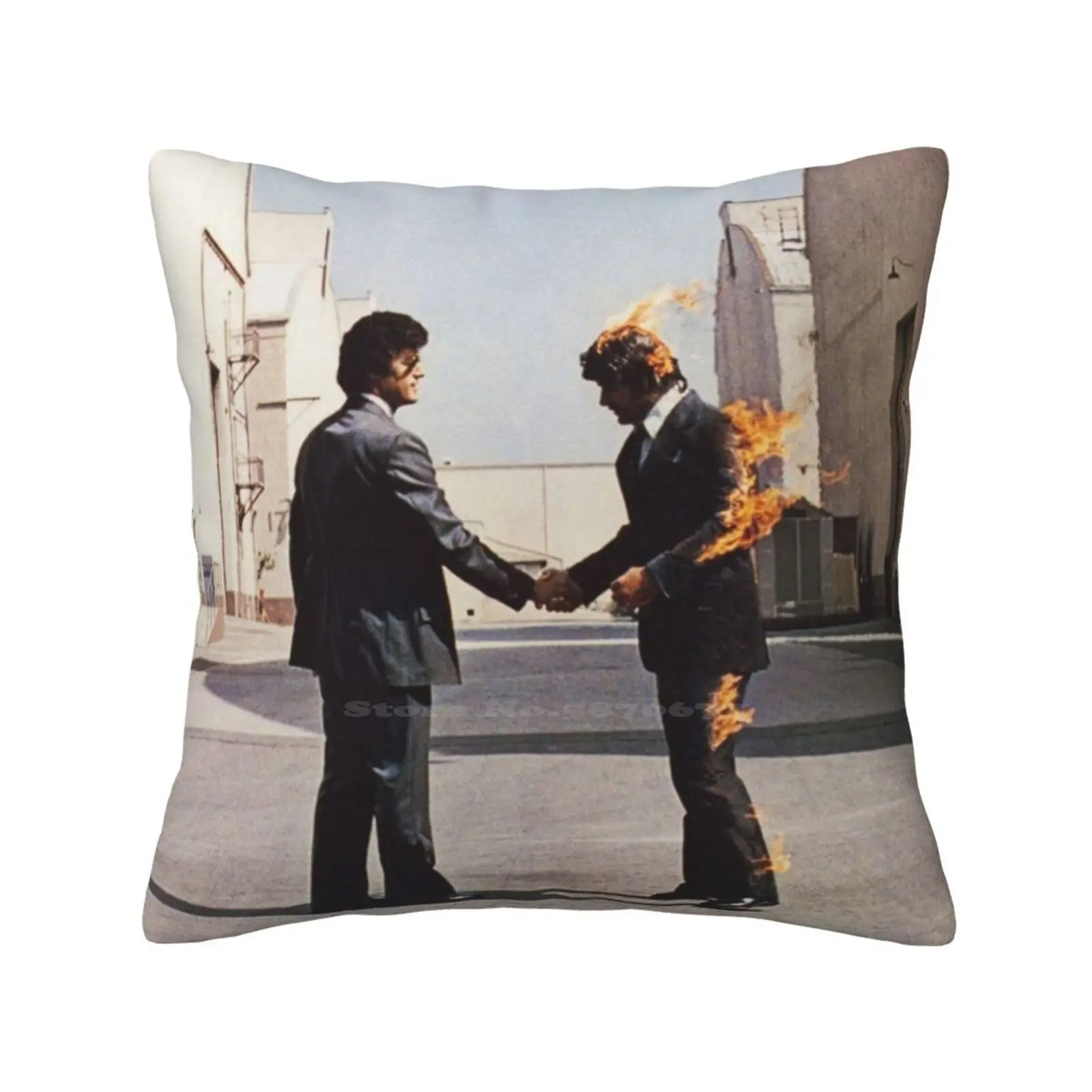 Shaking Hand Fire Fashion Sofa Throw Pillow Cover Pillowcase Music Band Psychedelic Classic Pop Wish You Were Here