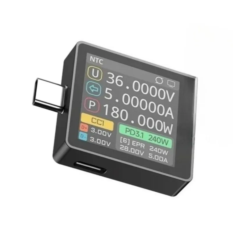 K2 USB Voltage & Current Testment 28VEPR Color Display PD3.1/QC/Fast Charging Protocol Detector 140W