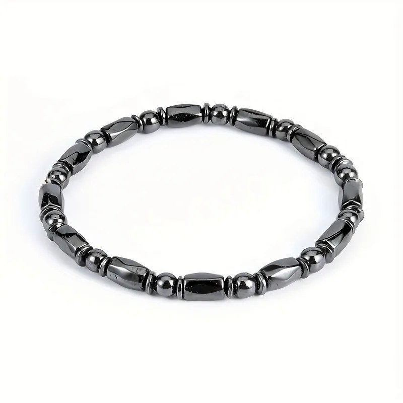 Trendy Magnetic Health Bracelet Black Bangle For Women&Men Weight Loss Charm Hematite Jewelry Magnetic Therapy Decoration 2024