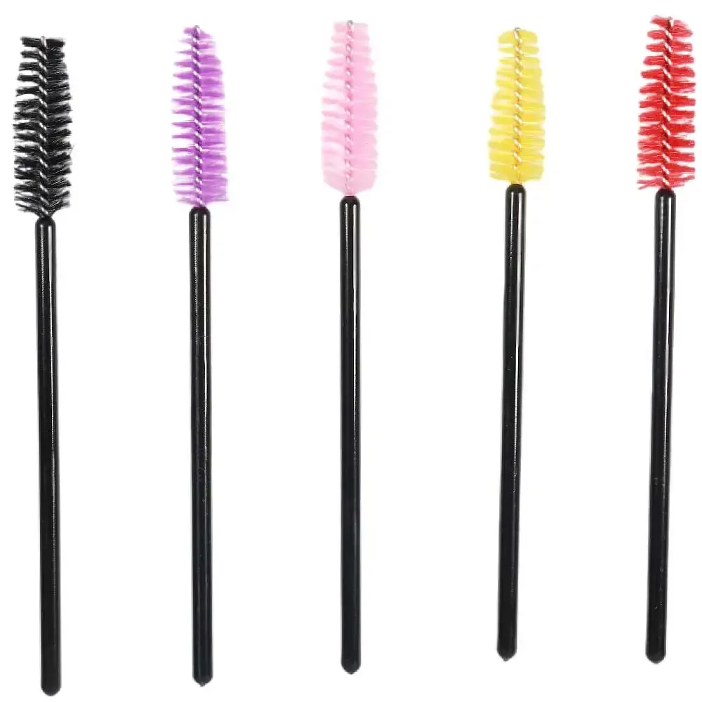 50 Stuks Make Wimperborstels Wegwerp Kristal Wenkbrauwborstel Diamant Handvat Mascara Wand Applicator Wimpers Extension Tools