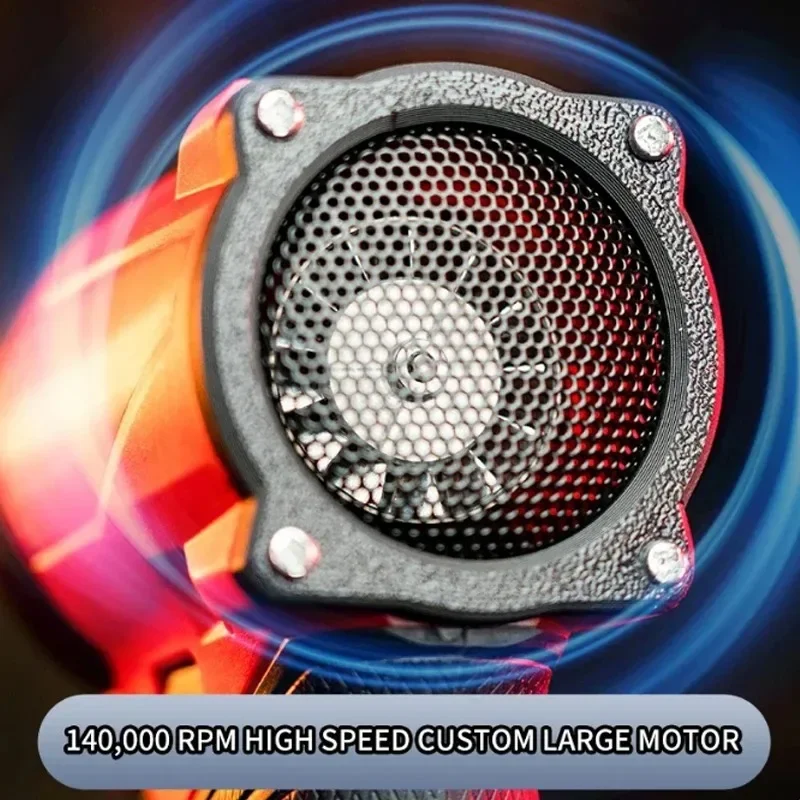 آلهة كهربائية لمروحة ميلووكي Turbojet Xl 140,000RMP متعددة الوظائف مروحة صغيرة قوية مروحة غسيل السيارات مع بطارية وشاحن #4