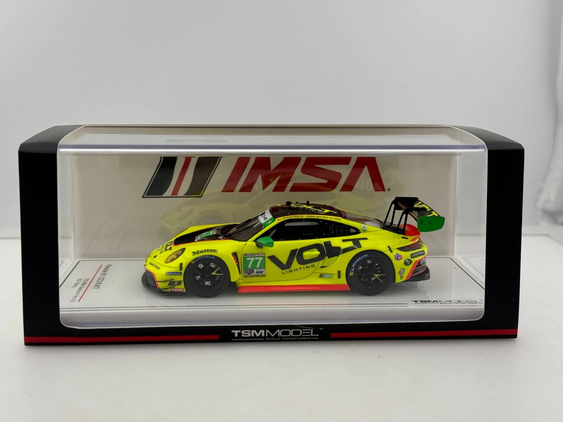 

Diecast TSM 1/43 Scale Porsche 911 GT3 R #77 Car Model Collectible Toy Gift Souvenir Display Ornament