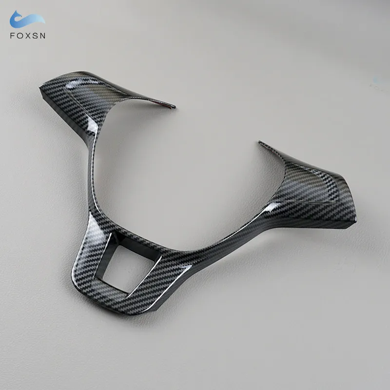 For VW Golf 7 MK7 Passat B8 Sharan New Polo Jetta Tiguan Car Interior Steering Wheel Cover Carbon Texture/Chrome Accessory Trim