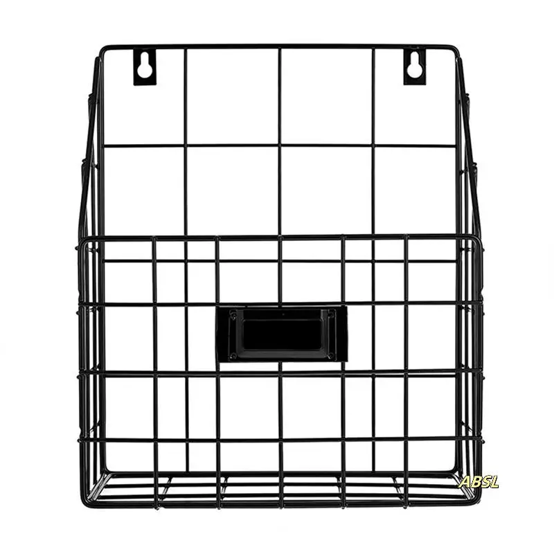 

5X Wire Mail Basket - Wall Mounted Hanging Folder/Document Organizer - Economic & Easy To Install Tray (1 Slot)
