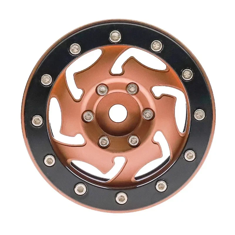 ล้อแม็กซ์โลหะแบบ Beadlock ขนาด 1.9 นิ้ว พร้อมรู Tornado - คุณภาพพรีเมียม สำหรับรถ RC Crawler ขนาด 1/10 - ใช้ได้กับ Axial RC4WD SCX10, TRX4/6