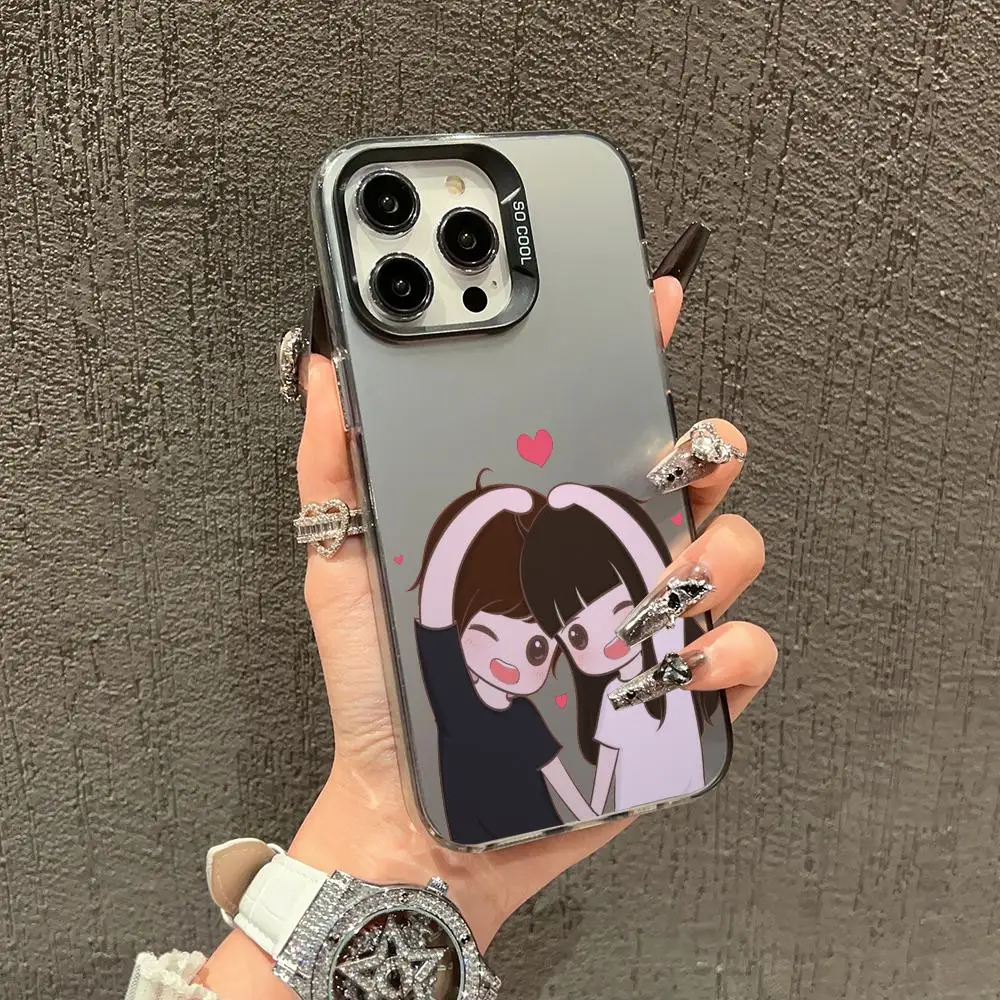 

Couple Heart Pattern Mobile Case Suitable for iPhone 16 17 15 14 13 12 11Pro/ Max/Plus Anti-fall and Shock Protection Back Cover