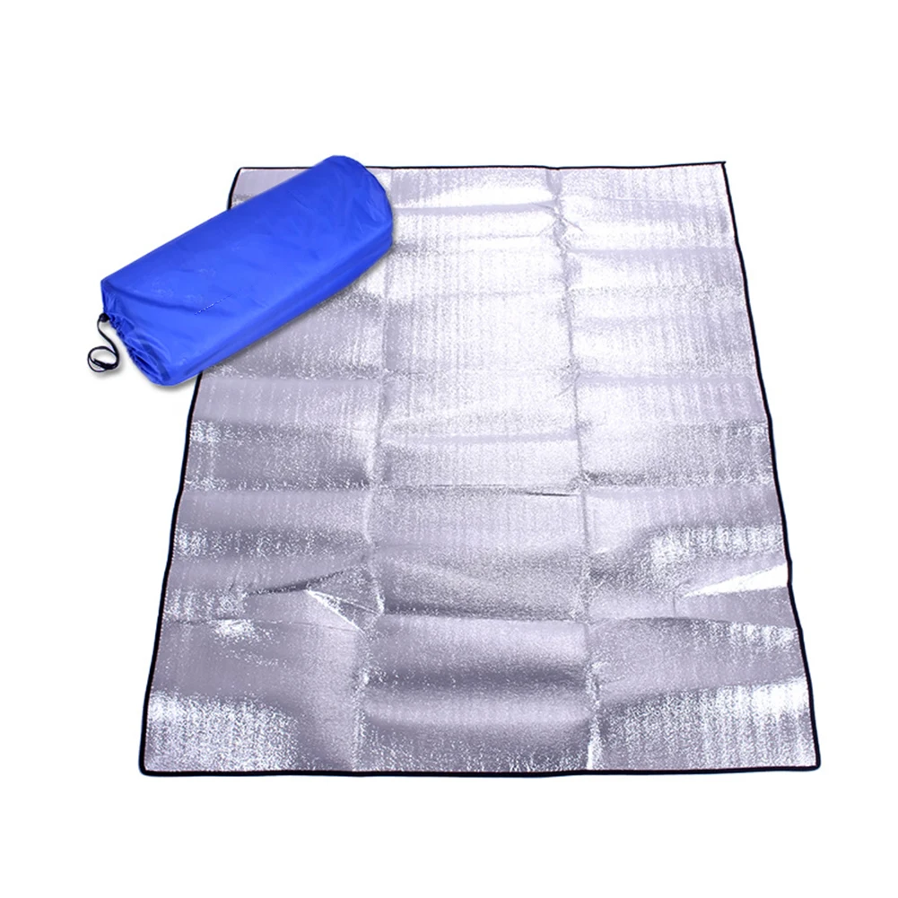 2 Pcs Wagon Cart Handle Fixings 200X200cm Moisture-proof Aluminium Foil Sleeping Mat For Camping Picnic Blanket Accessories