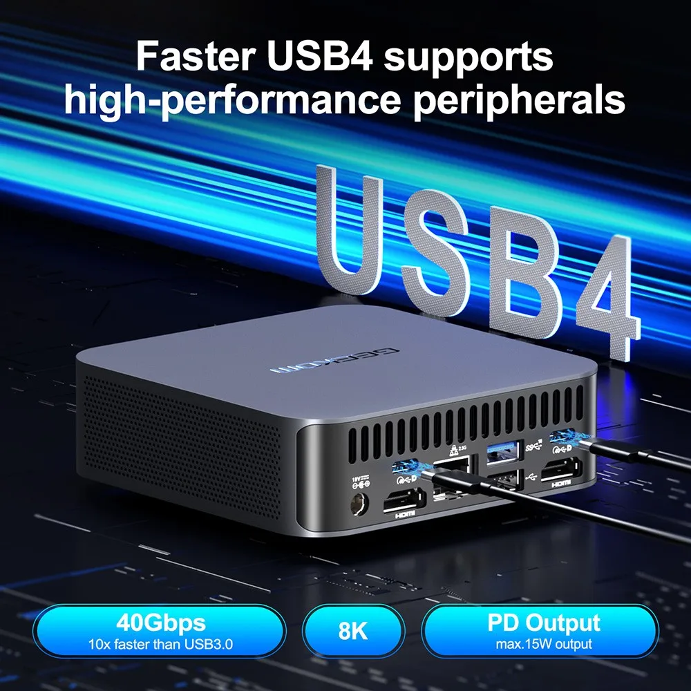 GEEKOM GT13 Pro Mini PC, Intel Core i7-13620H 10 Core Max 4.9GHz, 32GB RAM 1TB SSD, 2*USB 4 Type-C, WiFi 6E Bluetooth 5.2