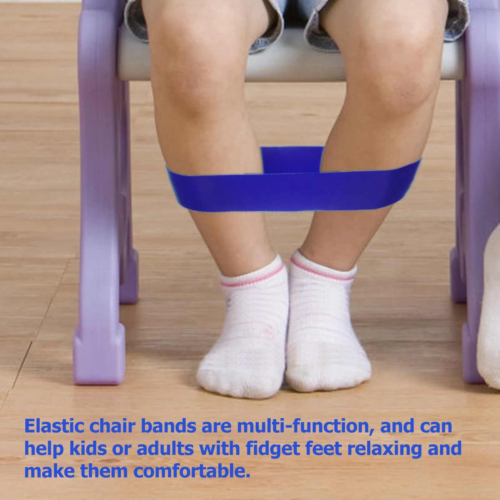 5 Pcs ADHD Desk and Chair Straps Stretchy Bands Multipurpose for Tpe Classroom Fidgety Feet