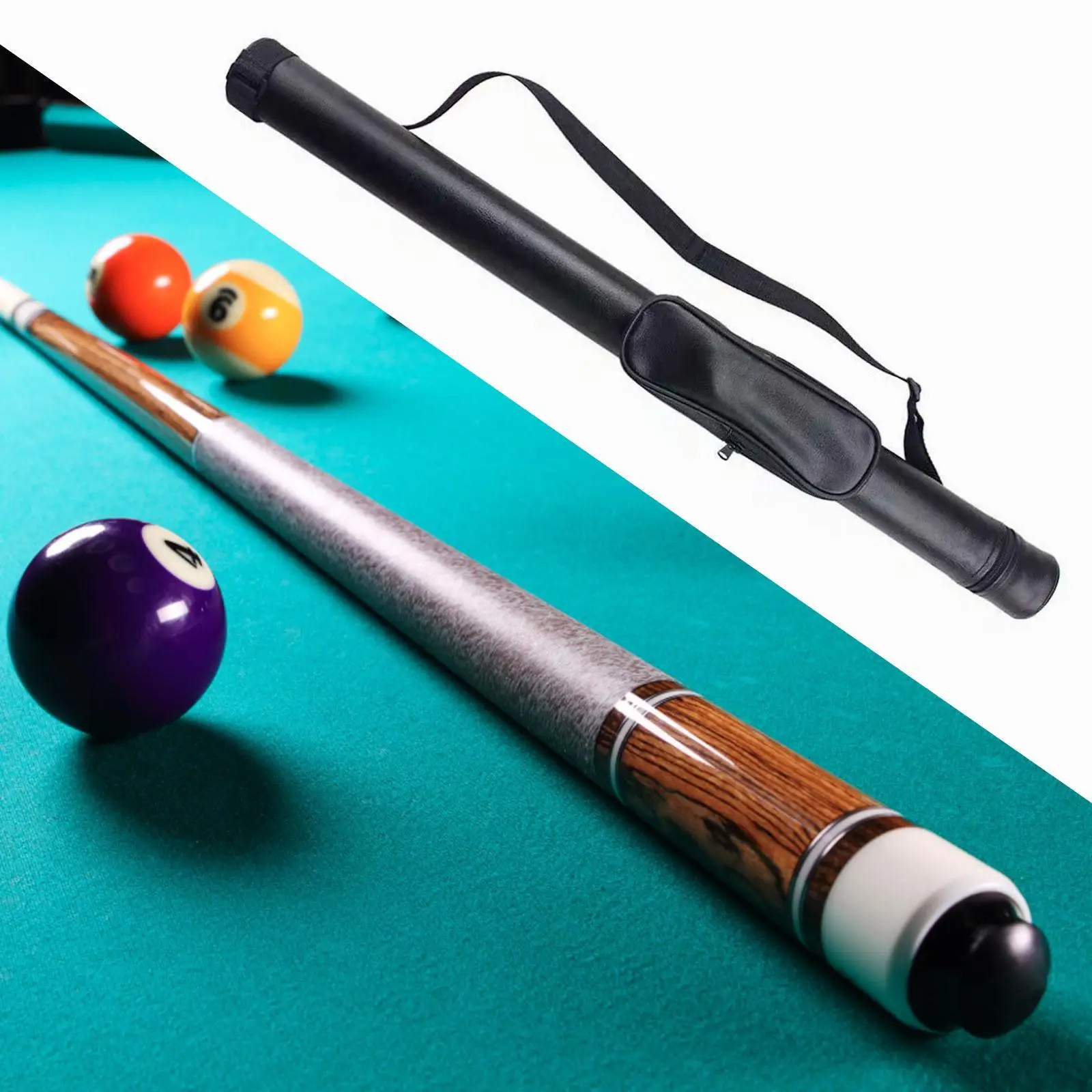 

Чехол для кия, ящик для хранения, регулируемый ремень, чехол для переноски бильярдных палок 1/2