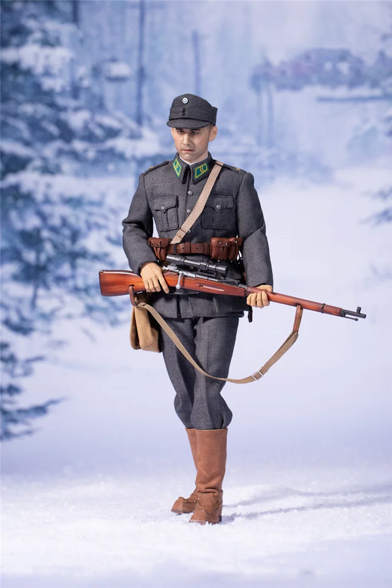 1/6 Scale Military Action Figure Doll WWII Finnish Army Soldier Snow Sniper 12" Super Flexible Collectible Figures Model Toy