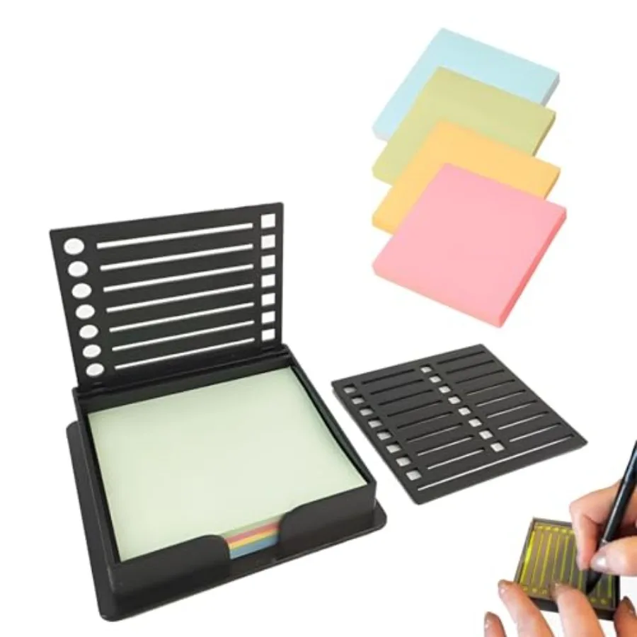 

Sticky Note Holder with Stencil 3x3 Sticky Note Line Stencil and Holder, Perfect for to-Do Lists, Home, Office, Sticky Notes Di