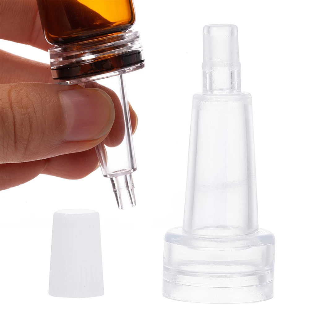 

50 Pcs Essence Bottle Plastic Stopper Vial Small Vials Clear Liquid Sample Cap