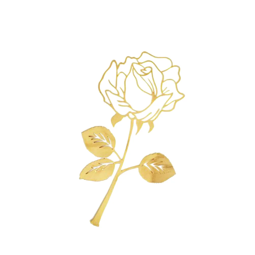 

Creative Metal Bookmark Rose Design Strong Hold Paper Clip for Scrapbooks Notebooks Letters Decoration Metal Bookmark