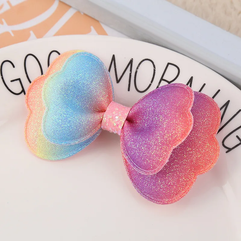 Horquillas con lazo degradado de princesa para niña, pinzas para el pelo, pasadores, accesorios para el cabello, 1 unidad