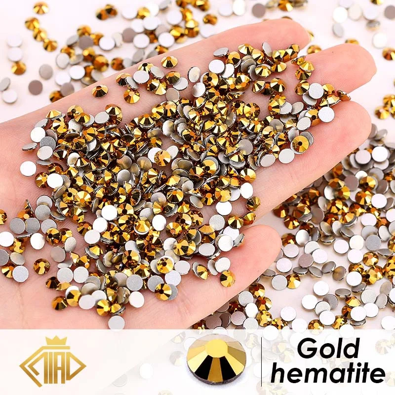 All Sizes 40 Color Crystal AB Hotfix Rhinestones,Glass Strass Hotfix Iron On Rhinestones For Nail Art Sewing & Fabric Decoretion