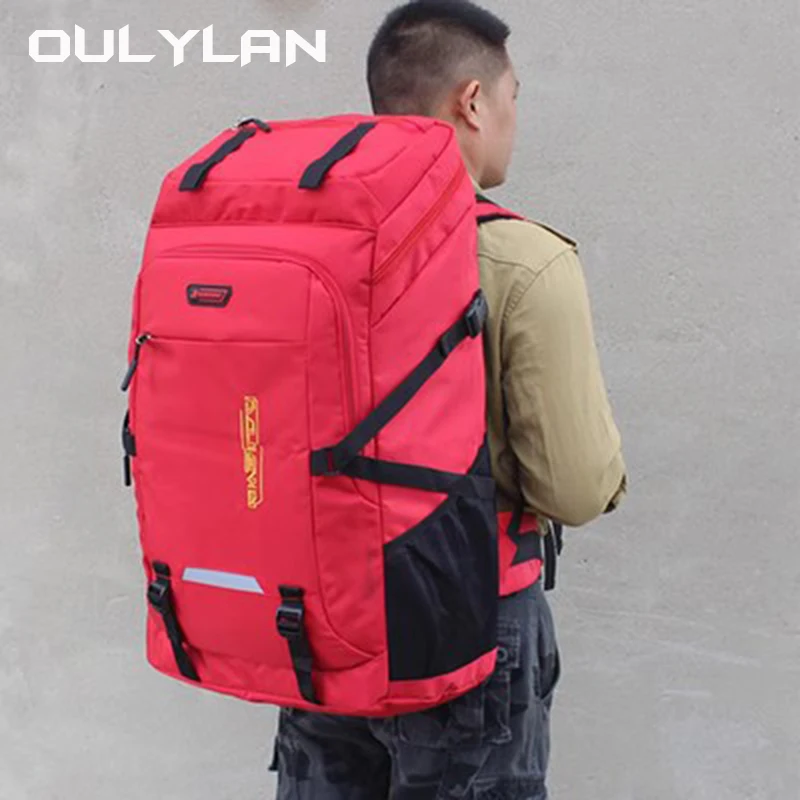 

Outdoor Sports Climbing Camping 50L/80L Large Capacity Travel Backpack for Men Hiking Rucksack Luggage School Bag Nylon Pack