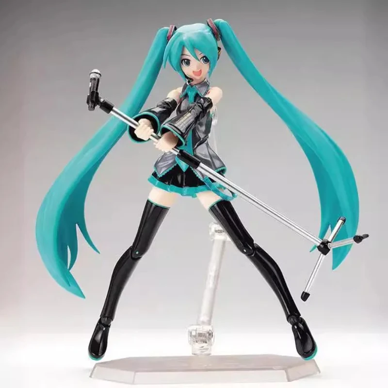 Anime FIGMA Hatsune Miku Actionfiguren mit beweglichen Gelenken, inklusive Requisiten, Desktop-Dekoration, Sammlerstück, PVC-Modell, Spielzeug, Geschenke