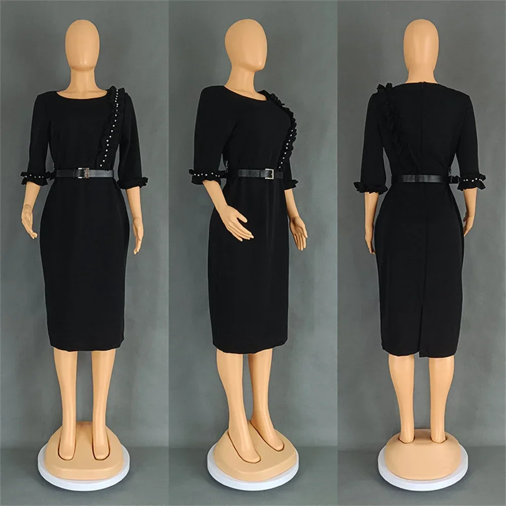 فساتين الحفلات الأفريقية مقاس كبير لعام 2025 للنساء Dashiki أنقرة فساتين سهرة أنيقة تركيا Bodycon مكتب فستان ماكسي إسلامي