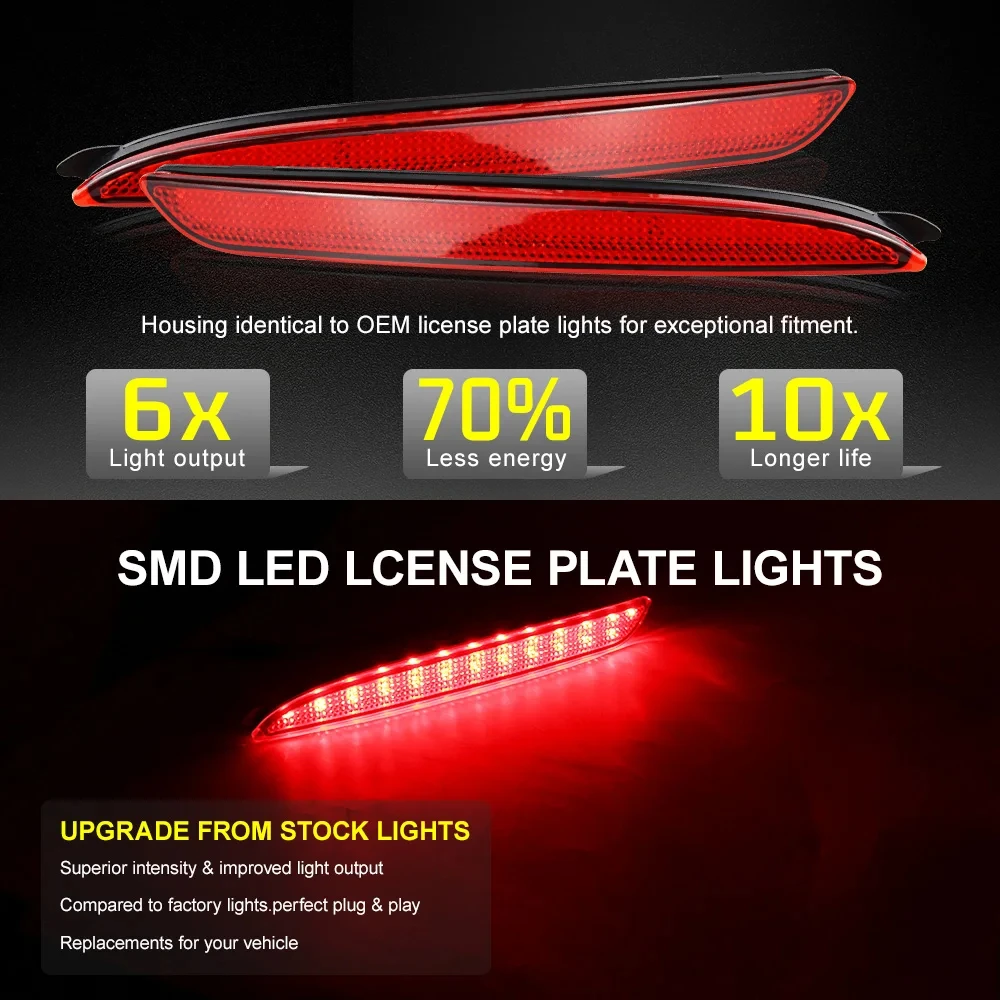 2 قطعة LED الوفير عاكس الذيل مصباح مكبح ل Mazda3 2010-2013 ل MAZDASPEED3 OEM: BBM4515M0C الضوء الخلفي الذيل ضوء