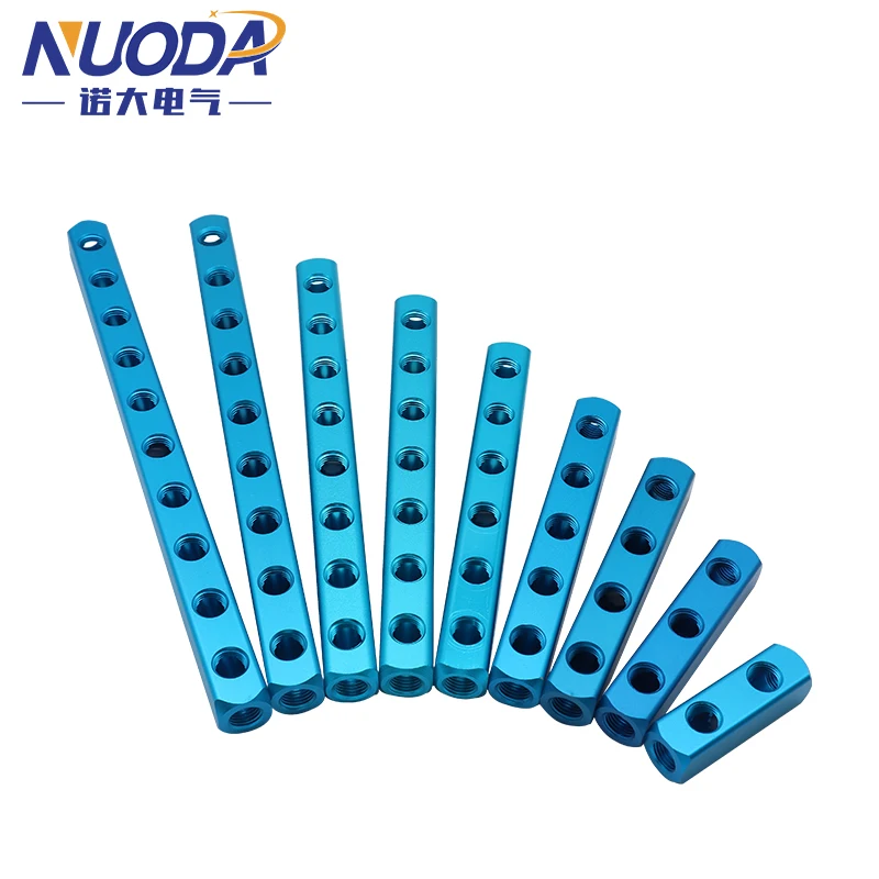 1/4 PT Thread Versatile Pneumatic Manifold Splitter with Quick Connectors and Multiple Ports for Efficient Air Distribution