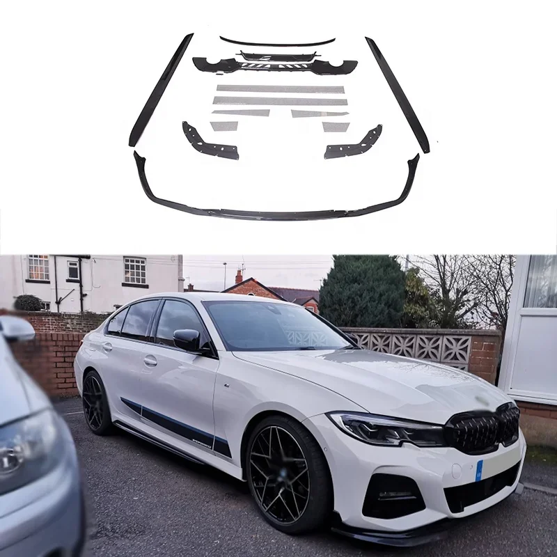 

3 Series G20 MP-style bodykit for 2020y front lip corner rear diffuser side skirts rear wing car accessories car body parts