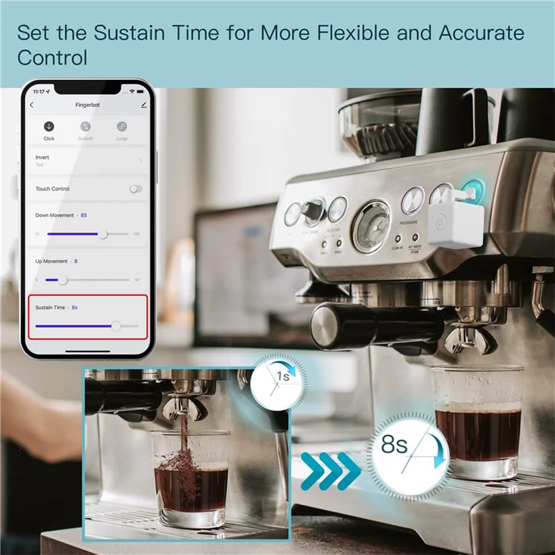 ABRS-2X Pulsante Fingerbot e hub Bluetooth Tuya e kit di accessori, aggiornamento con controllo touch, funziona con l'app Smart Life