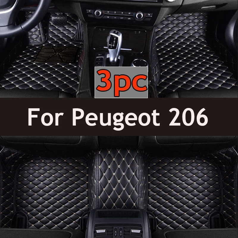 

Car Floor Mats For Peugeot 206 206+ 1998~2013 Carpets Rugs Luxury Leather Mat Interior Parts Car Accessories 1999 2000 2001 2002