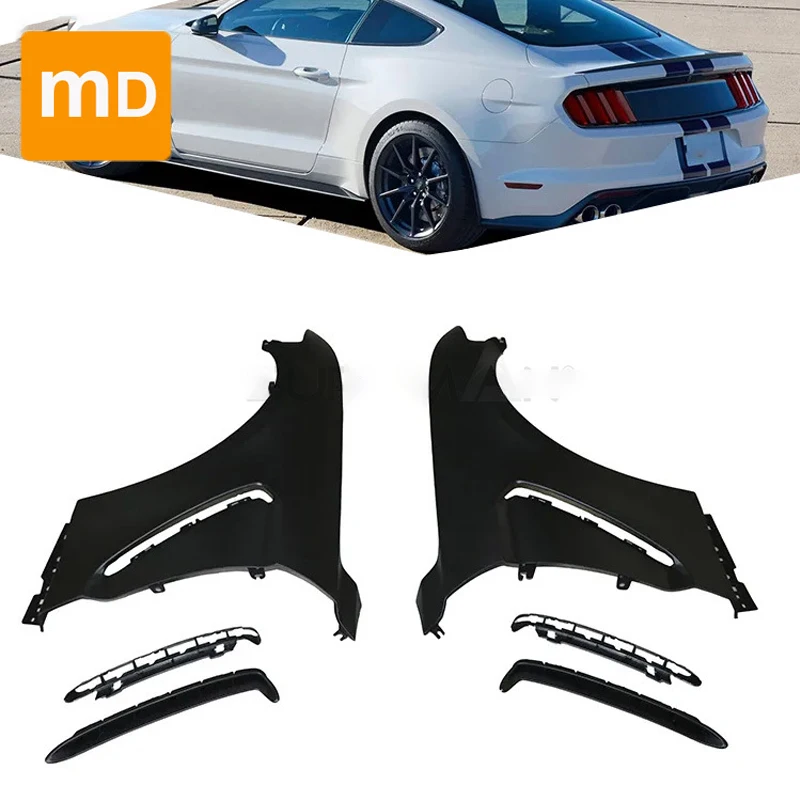 Glossy Black Body Side Panels Fender Decoration For 2015-2017 Ford Mustang GT350 Car Accessories Upgrade