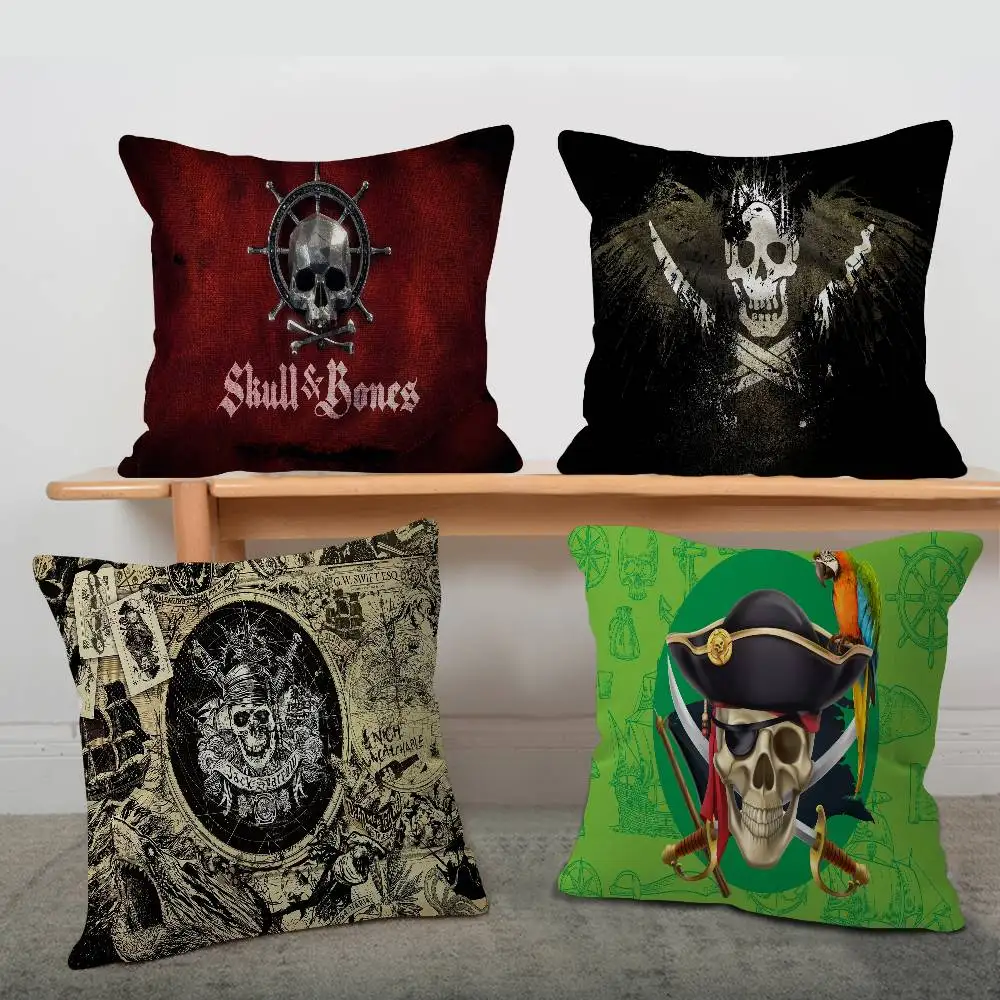 Pirate Ship Rune Skull Pillow Anime Pillow Sofa Bed Head Pil