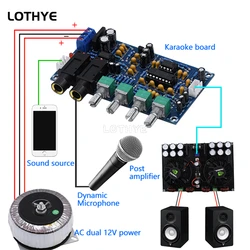 Fever Grade HIFI Dual Power CD2399 Microphone Amplifier Digital Echo Reverb Board KTV Karaoke Delay AC12V