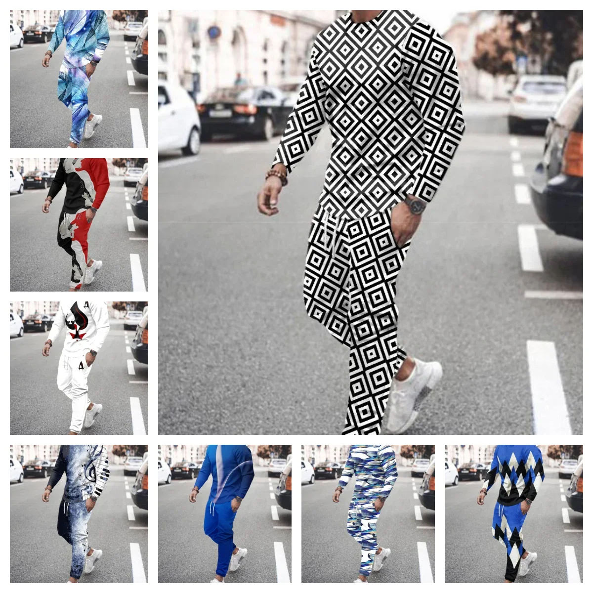 

25-26 Лидер продаж, элитный бренд, весенне-осенний мужской модный костюм с длинными рукавами для взрослых, повседневный спортивный костюм для отдыха, крутой тренд, свободный Y2K