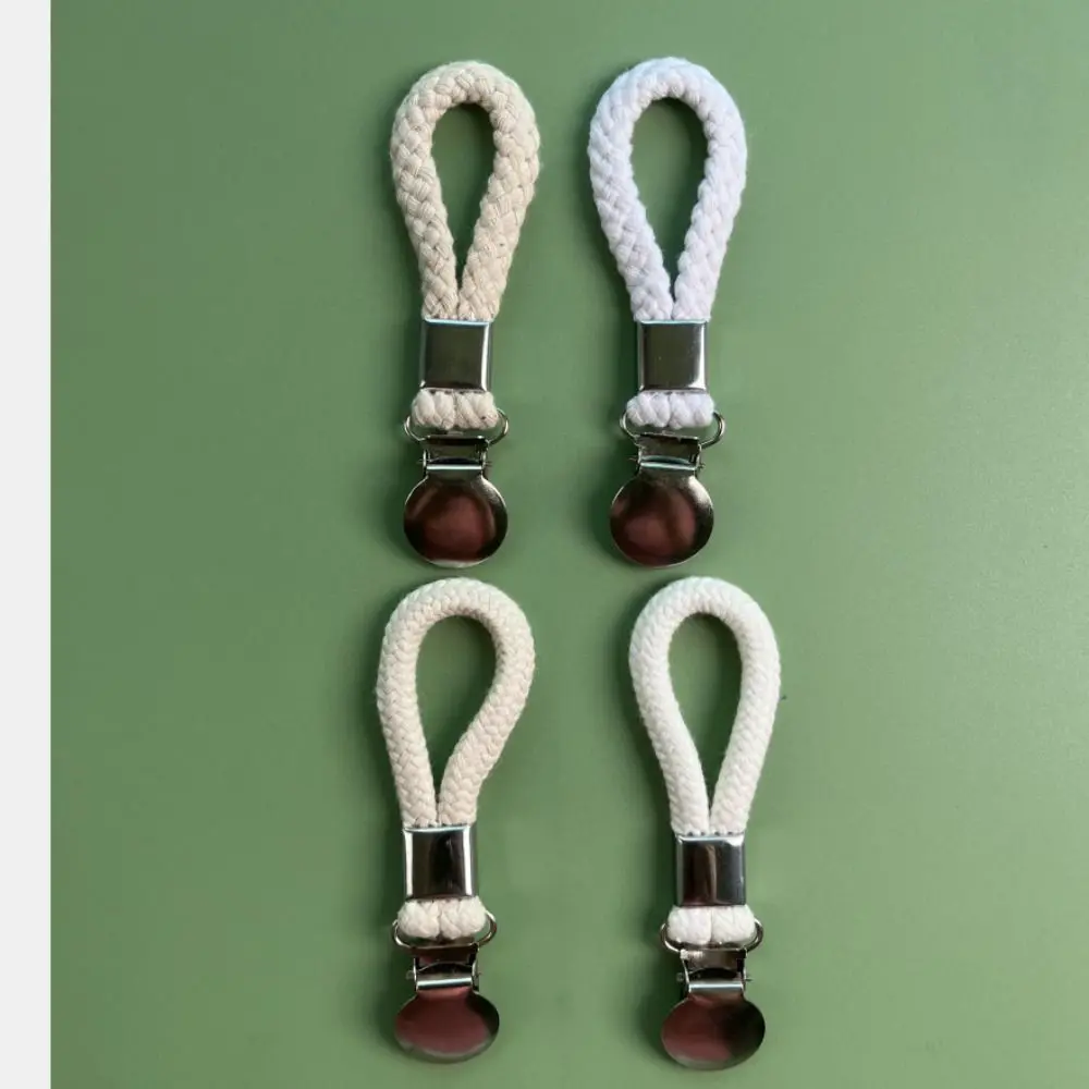 Creative Towel Hanging Clips Braided Multipurpose Cotton Loop Metal Hook Clamps Home Kitchen Storage Clips