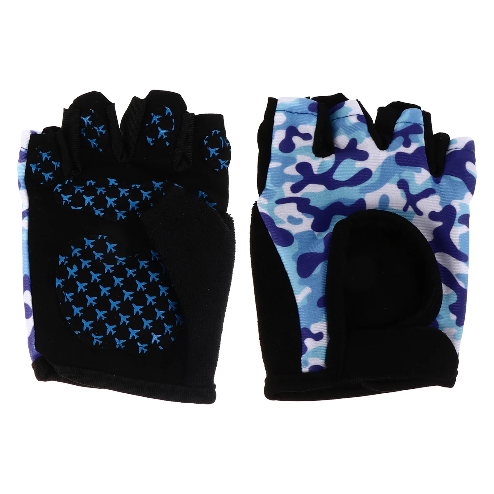 1Pair Half Finger Gloves Waterproof Sweat Absorbent Bike Riding Gloves for Cycling Hiking Sports Lightweight Grip