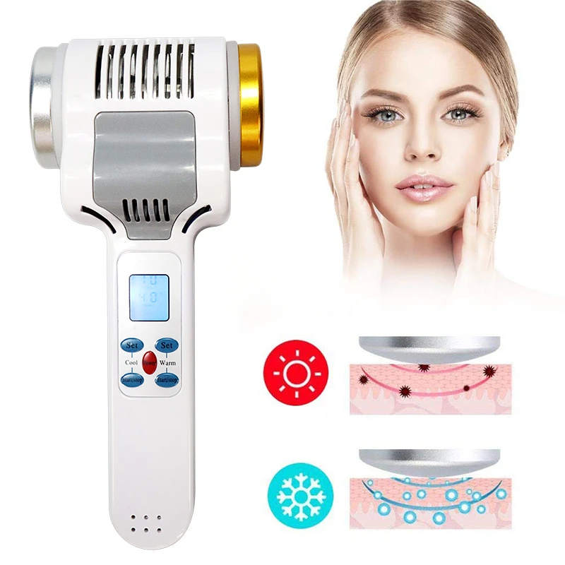 

Free Shipping Hot and Cold Hammer Facial Machine / Double Heads Hammer Vibration Massage Instrument