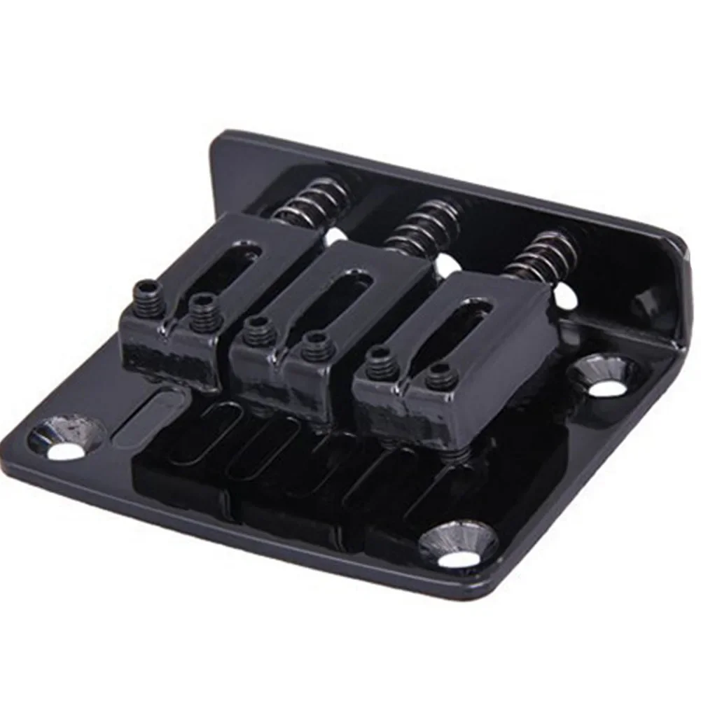Professional 3 String Electric Guitar Bridge Excellent Workmanship Fully Adjustable Saddle Zinc Alloy Material