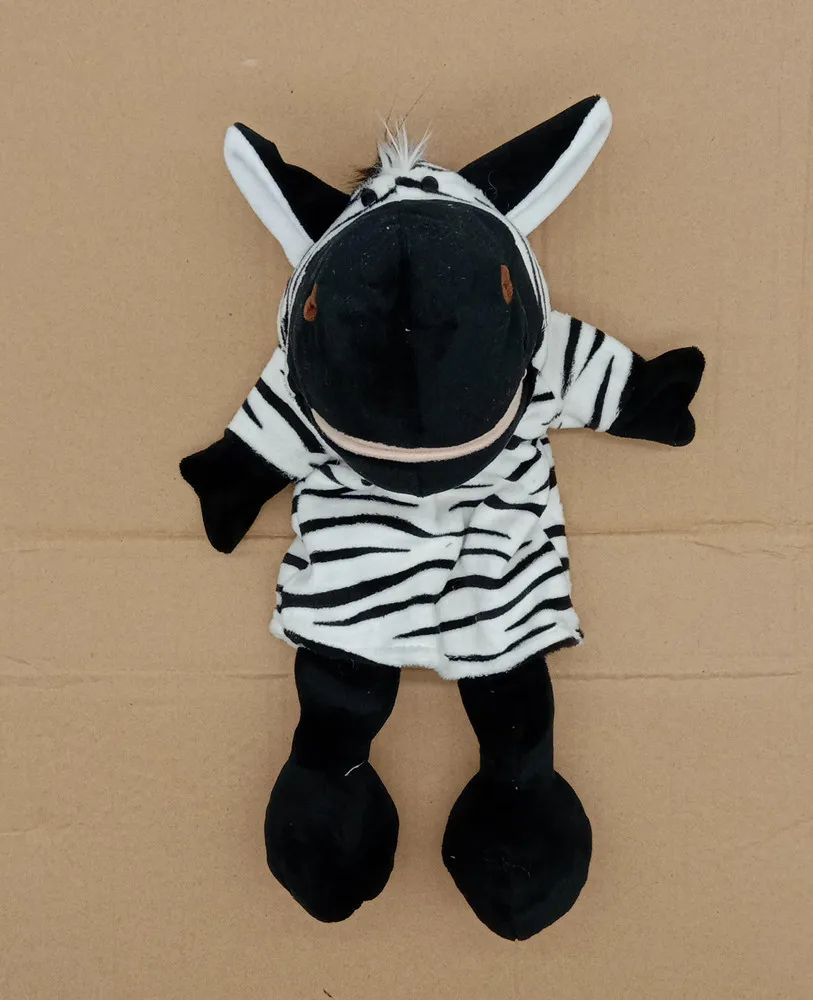 35cm Cartoon Tier Handpuppe eltern-kind-Spiel Puppe Löwe Elefant Schwein Beschwichtigen Spielzeug Geburtstag Geschenke Für Kinder