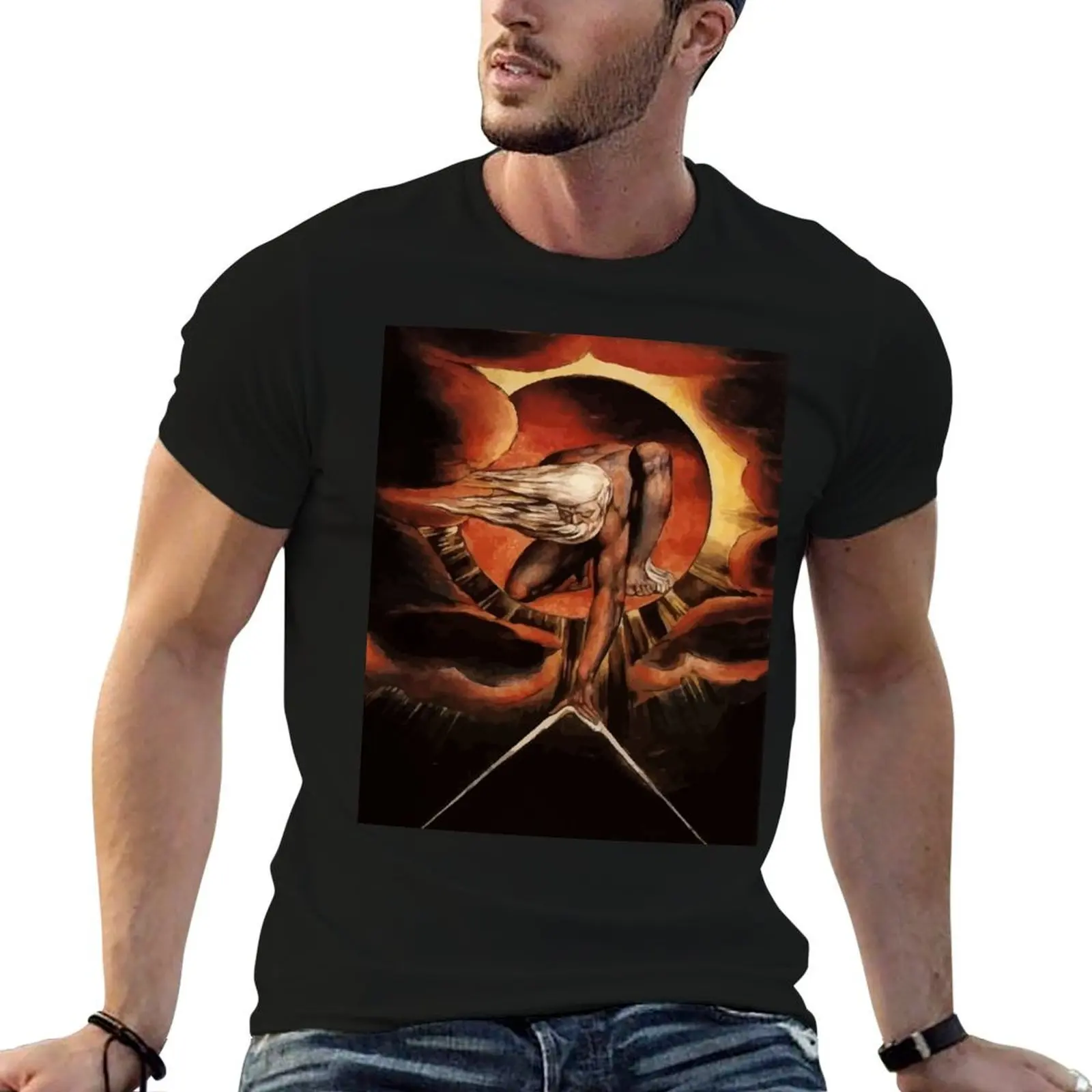 

William blake the Great Architect T-Shirt funny t shirts cotton t shirts for man pack cotton T-Shirt