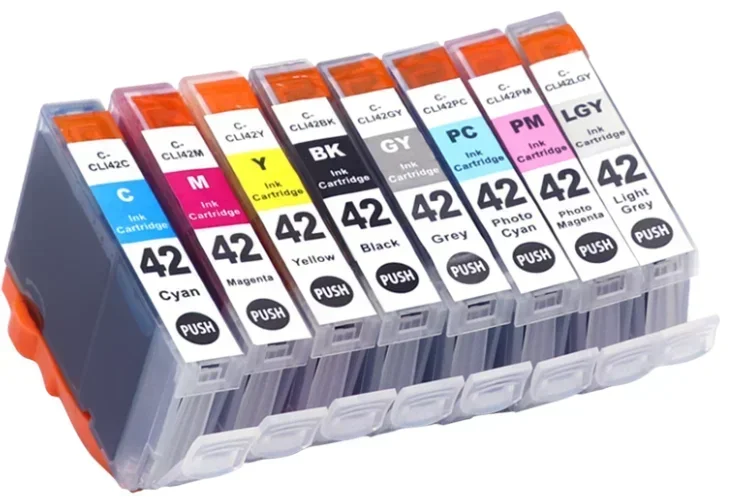 8x CLI-42 CLI-42BK CLI-42C CLI-42Y CLI-42GY CLI-42LGY CLI-42M CLI-42PC CLI-42PM For Canon CLI-42 PIXMA Pro-100 PIXMA Pro-100S