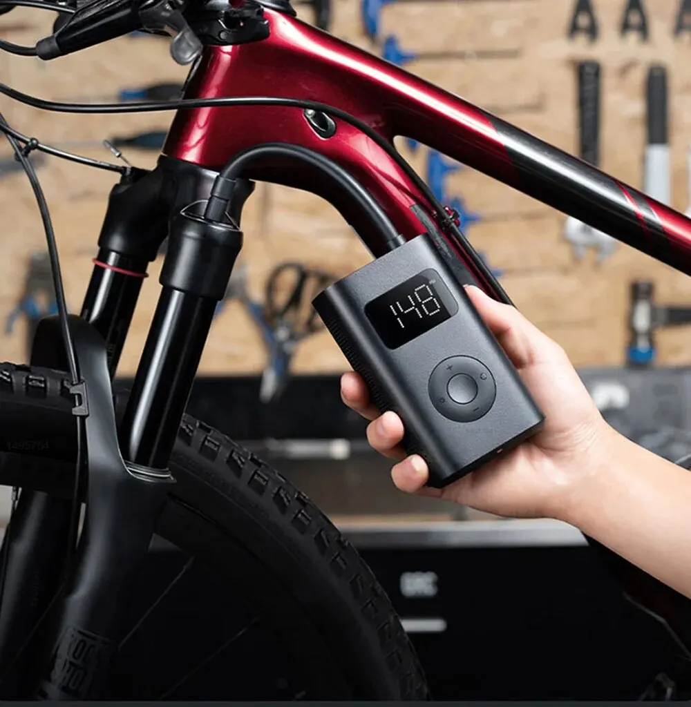 Xiaomi-Mijia 1S Compressor de ar elétrico portátil, Inflator para bicicleta, pneu de carro, futebol, basquete, Smart Home 2, 150PSI, novo