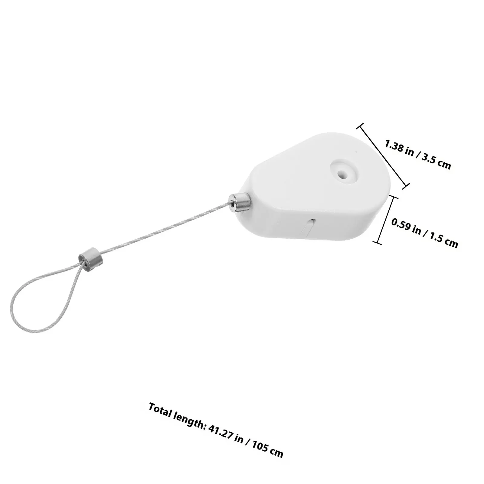 1Set Retractable Cable Holder Box Auto Rewind Anti Theft Steel Wire Case Versatile Length Adjustable for Retail Store Office