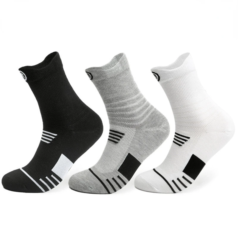 Basketball Socks Men's Thickened Towel Bottom Terry Sox Elite Socks Mid-length High Top Running Outdoor Sox Sports Socks