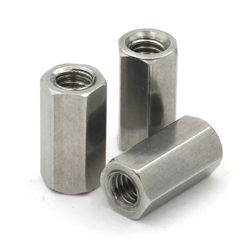 2/5/10pcs M2 M2.5 M3 M4 M5 M6 M8 M10 M12 304 Stainless Steel Long Rod Coupling Hex Nut Bolt Hex Standoff Spacer Hollow Bolt