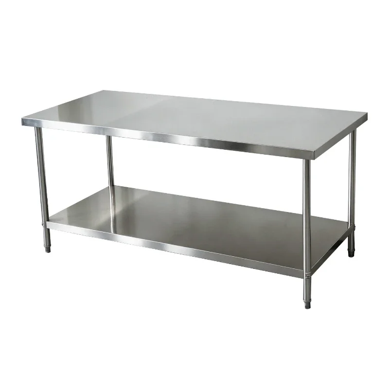 Disassembly and assembly of double-layer stainless steel workbench Hotel kitchen console