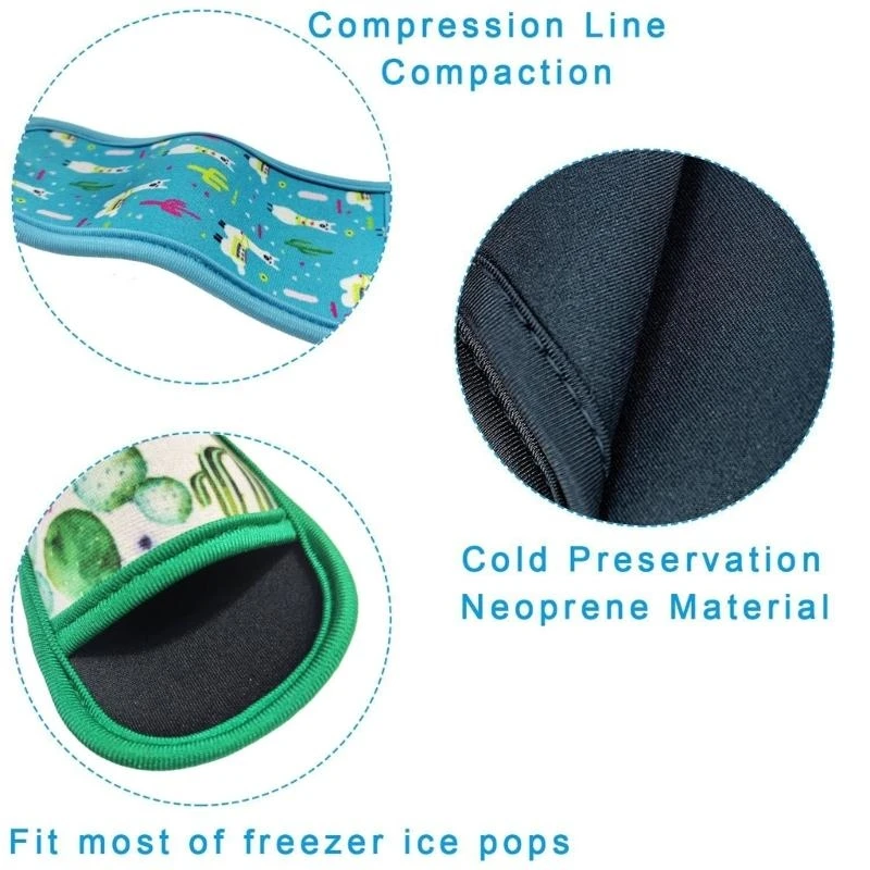 

Unique Print Ice Bags for Kids Comfortable Ice Guard Easy to Use Popsicles Holder Bags Ice Lollies Sleeves