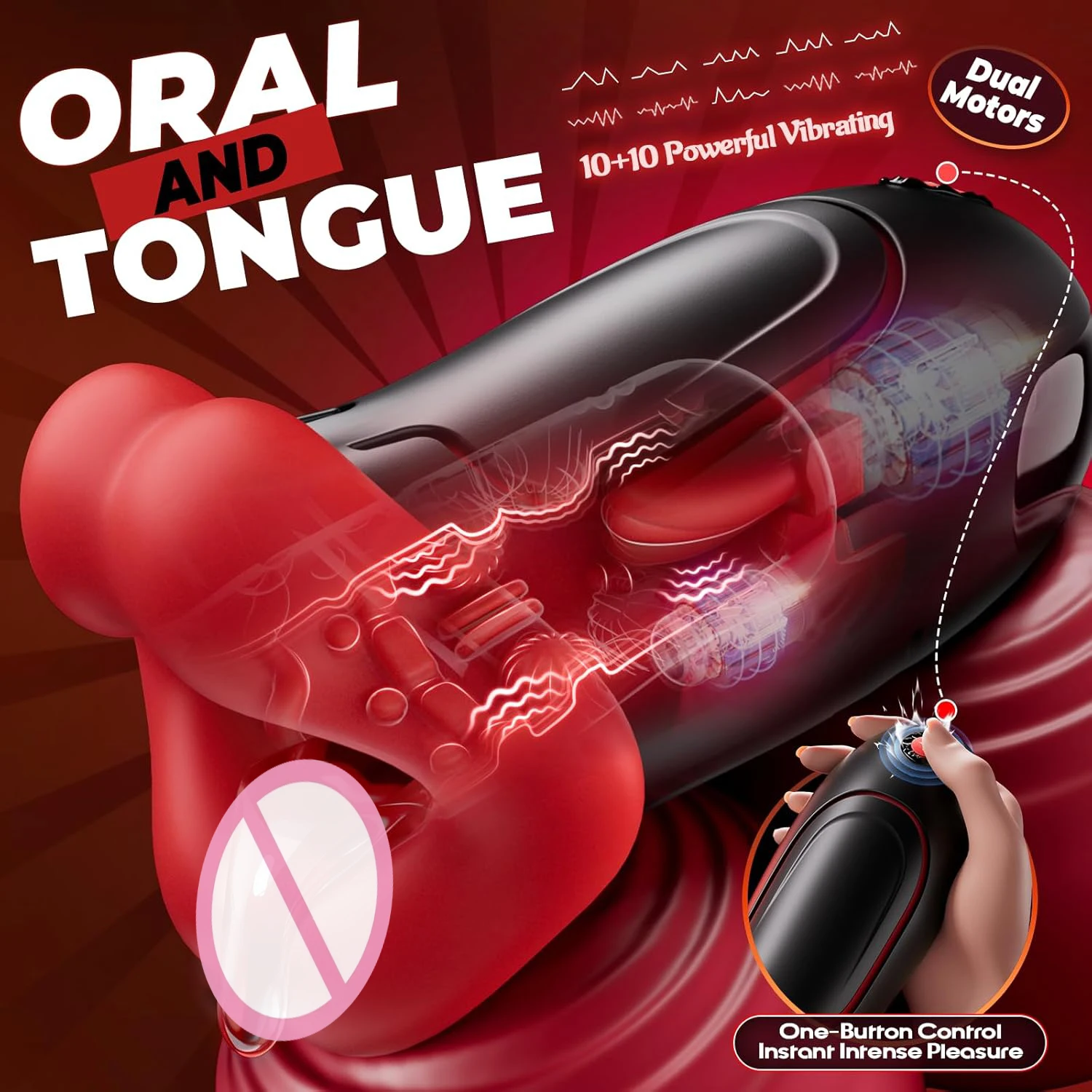 Male Masturbator Deep Throat Mouth Blowjob Vibrator Penis Pump 360° Wrapped 9 Frequency Vibration APP Control Sex Toys for Men