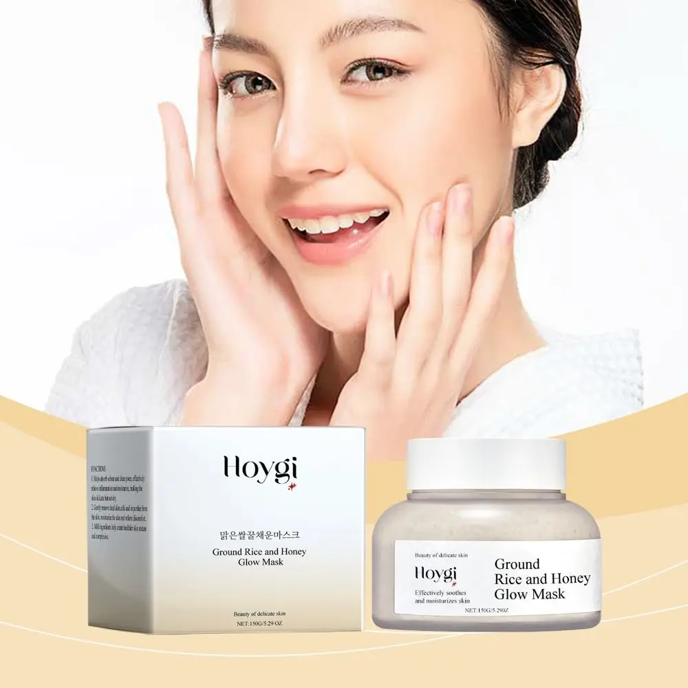 New Ground Rice Rice Face Masks Pore Sebum Honey Glow Skin Care Moisturizing Nourishing Face Cream for Face Care